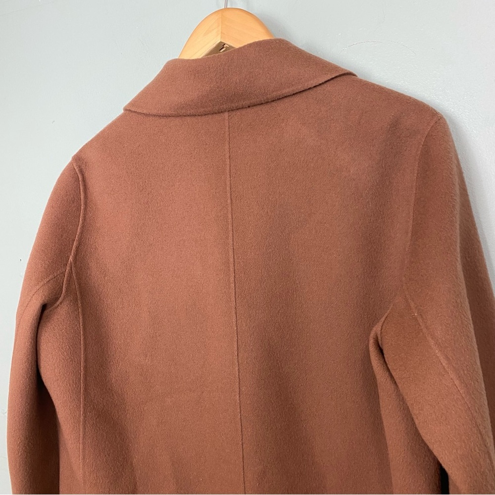 Theory Boy Coat Winsome 2 Brown Wool Cashmere Double Face Medium - Picture 9 of 10